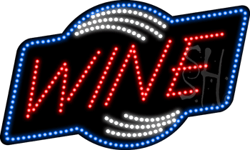 Red Wine Animated LED Sign