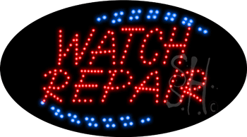 Red Watch Repair Animated LED Sign