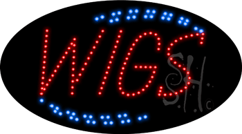 Red Wigs Animated LED Sign
