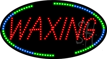 Green and Blue Border Waxing Animated LED Sign