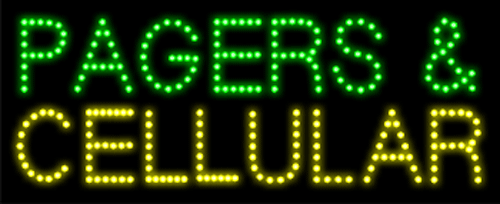 Pagers and Cellular Animated LED Sign