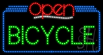 Bicycle Open Animated LED Sign