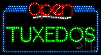 Tuxedos Open Animated LED Sign