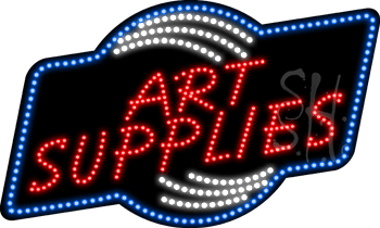 Art Supplies Animated LED Sign