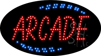 Red Arcade Animated LED Sign