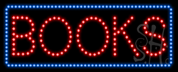 Blue Border Books Animated LED Sign