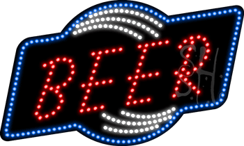 Red Beer Animated LED Sign