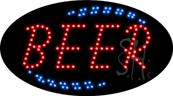 Red Beer Animated LED Sign
