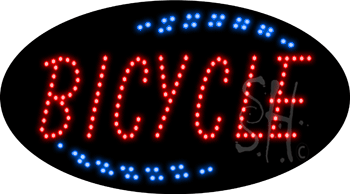 Red Bicycle Animated LED Sign