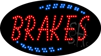 Red Brakes Animated LED Sign
