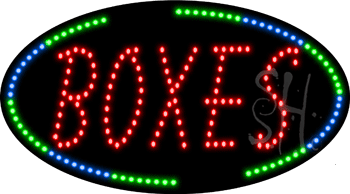 Oval Border Boxes Animated LED Sign