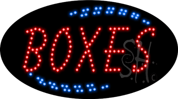 Red Boxes Animated LED Sign