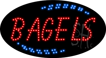 Red Bagels Animated LED Sign
