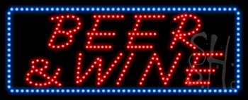 Beer and Wine Animated LED Sign