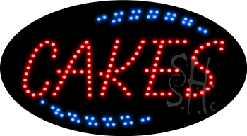Red Cakes Animated LED Sign