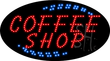 Coffee Shop Animated LED Sign