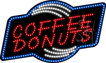Coffee Donuts Animated LED Sign