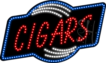 Blue Border Cigars Animated LED Sign