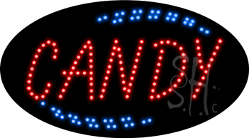 Red Candy Animated LED Sign