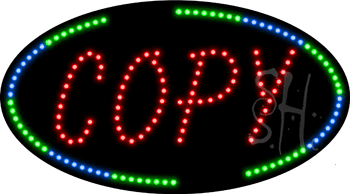 Oval Border Copy Animated LED Sign