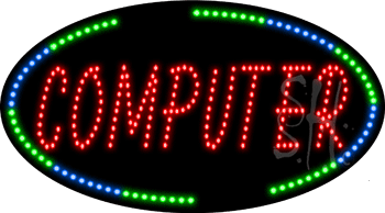 Oval Border Computer Animated LED Sign