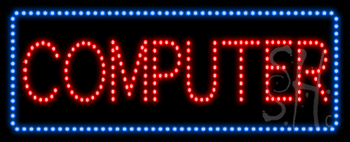 Blue Border Computer Animated LED Sign
