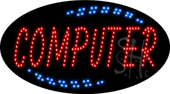 Red Computer Animated LED Sign