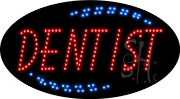 Red Dentist Animated LED Sign