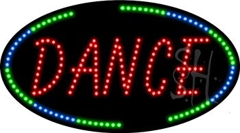 Oval Border Dance Animated LED Sign