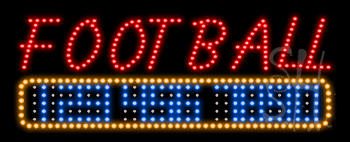 Football Cards Animated LED Sign