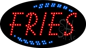 Red Fries Animated LED Sign