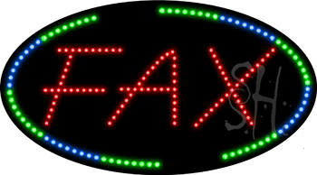 Oval Border Fax Animated LED Sign