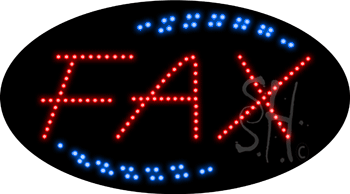 Red Fax Animated LED Sign