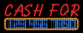 Cash For Gold Animated LED Sign