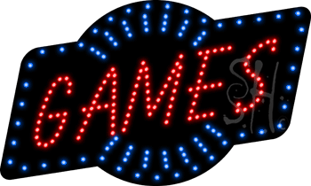 Red Games Animated LED Sign
