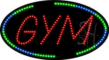 Red Gym Animated LED Sign