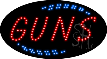 Red Guns Animated LED Sign