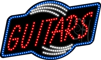 Blue Border Guitars Animated LED Sign