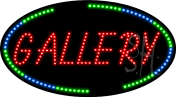Oval Border Gallery Animated LED Sign