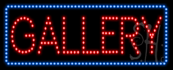 Blue Border Gallery Animated LED Sign