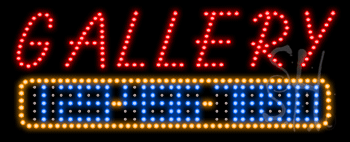 Gallery with Phone Number Animated LED Sign