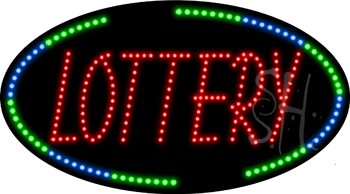 Oval Border Lottery Animated LED Sign