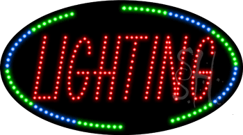 Oval Border Lighting Animated LED Sign