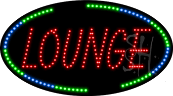 Oval Border Lounge Animated LED Sign
