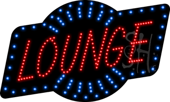 Red Lounge Animated LED Sign
