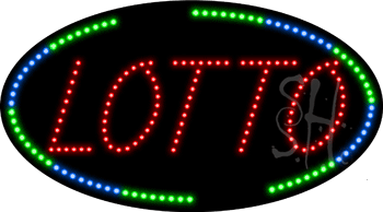 Oval Border Lotto Animated LED Sign