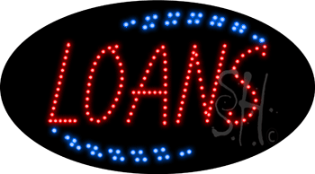 Red Loans Animated LED Sign