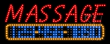 Massage with Phone Number Animated LED Sign