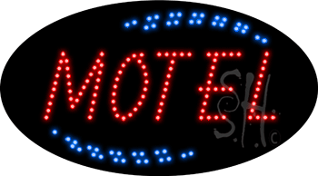 Red Motel Animated LED Sign