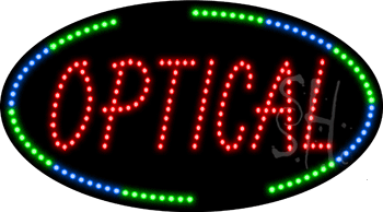 Oval Border Optical Animated LED Sign